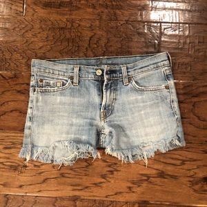 7 for All Mankind cut off jean shorts